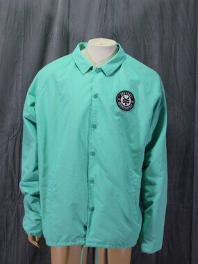 Skateboard Jacket - Zoo York Windbreaker Mint Green - Men's XL